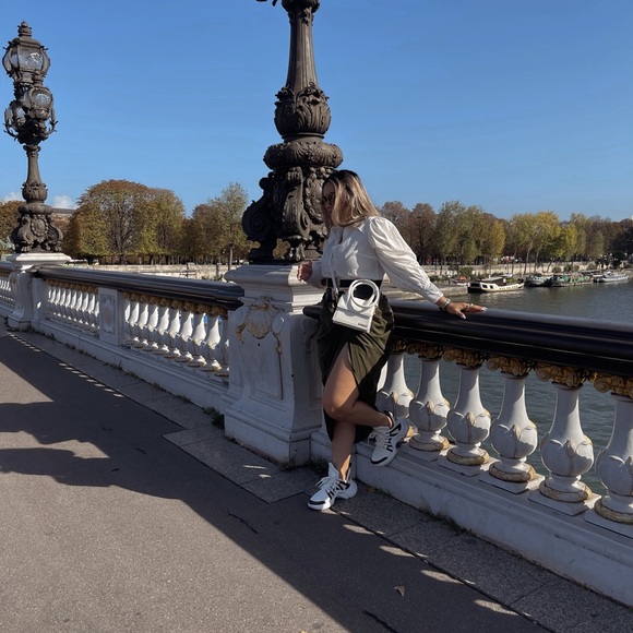 High waist midi skirt olive green - Picture 2 of 3